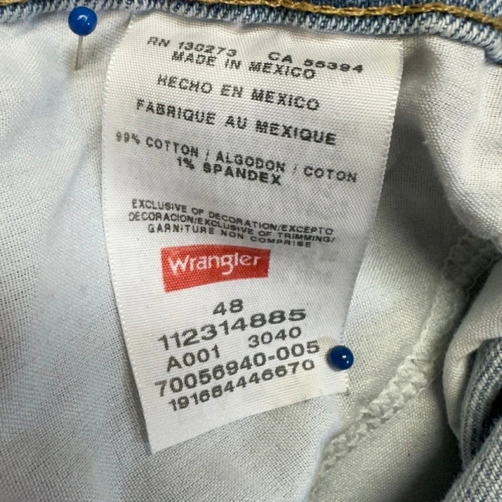 Wrangler Denim Shorts Mens 48 Light Blue Excellent Stretch Premium‎ Quality